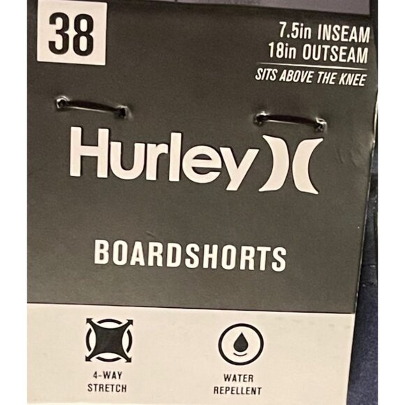 Hurley Mens Boardshorts Size 38 7.5" Inseam 18" Outseam Water Repellent & 4-Way - Picture 6 of 6